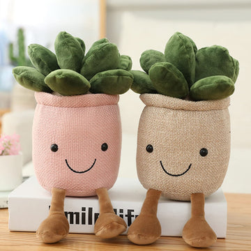 Evlooe 3Pcs Succulents Plush Toy, Cute Succulents Plushies, Stuffed Potted Plants Plush Doll, Soft Plush Succulent Gifts For Kid