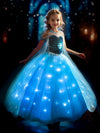 Uporpor Princess Dresses For Girls, Light Up Princess Costume Dress Up Clothes For Girls Halloween Costume Christmas Birthday Party