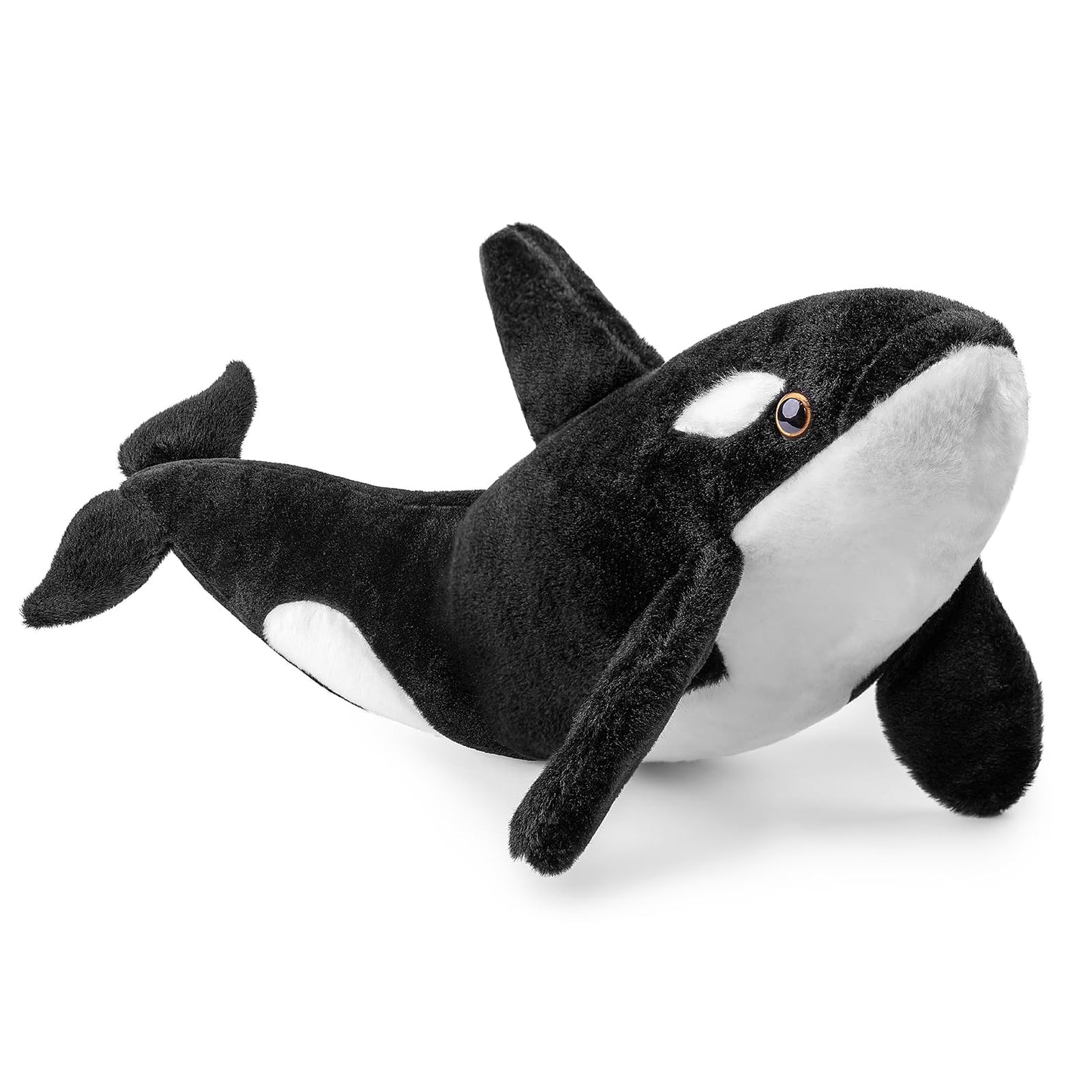 Zhongxin Made Large Orca Plush Toy - Realistic Orca Stuffed Animals 29In, Soft Ocean Sea Creatures Orca Sharks Plush Toy Gift Collection For Kids