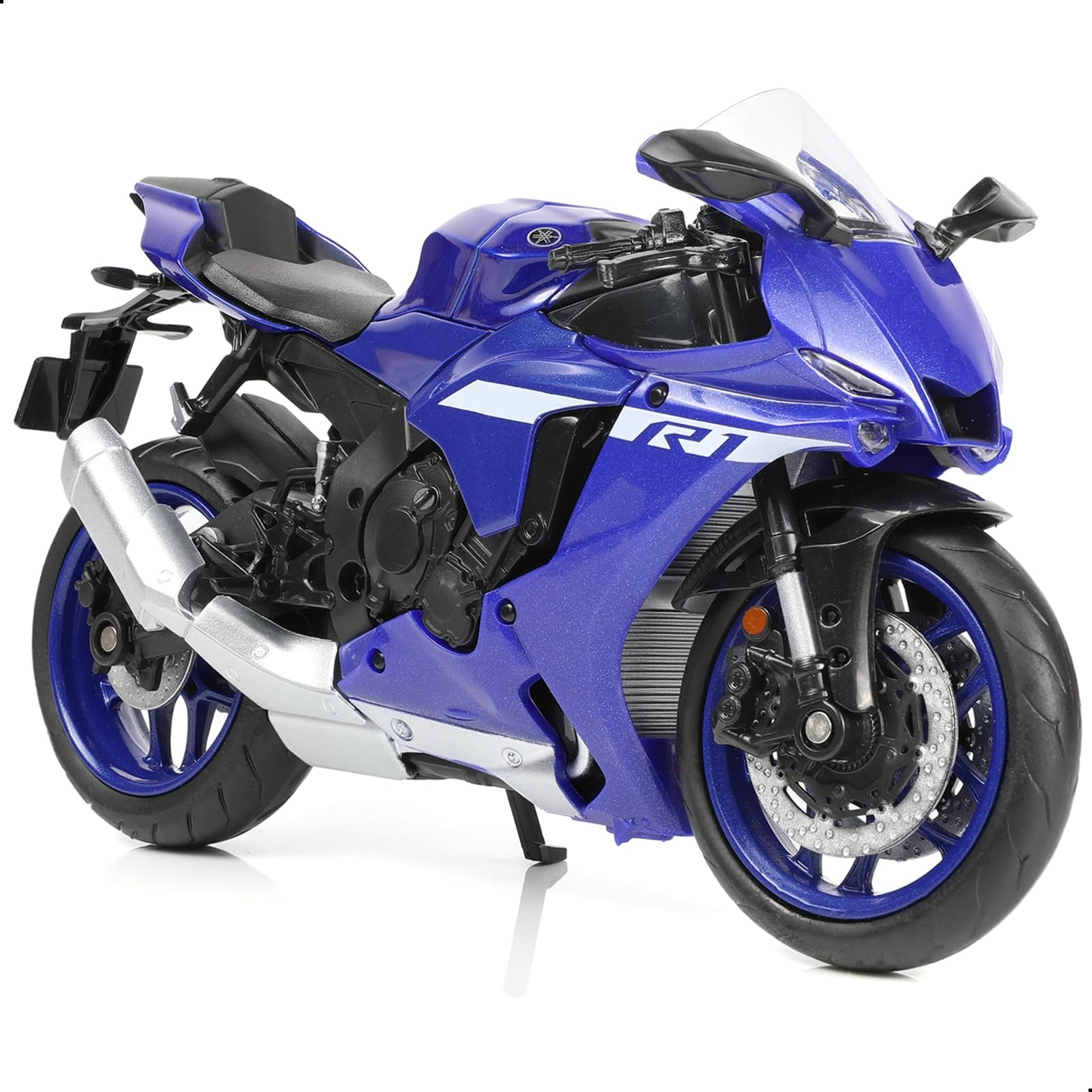 Risopen 1:12 Motorcycle Model For Yamaha Yzf-R1M 1000R Alloy Diecast Motorcycle Model Toy Mini Moto Gift(Blue)