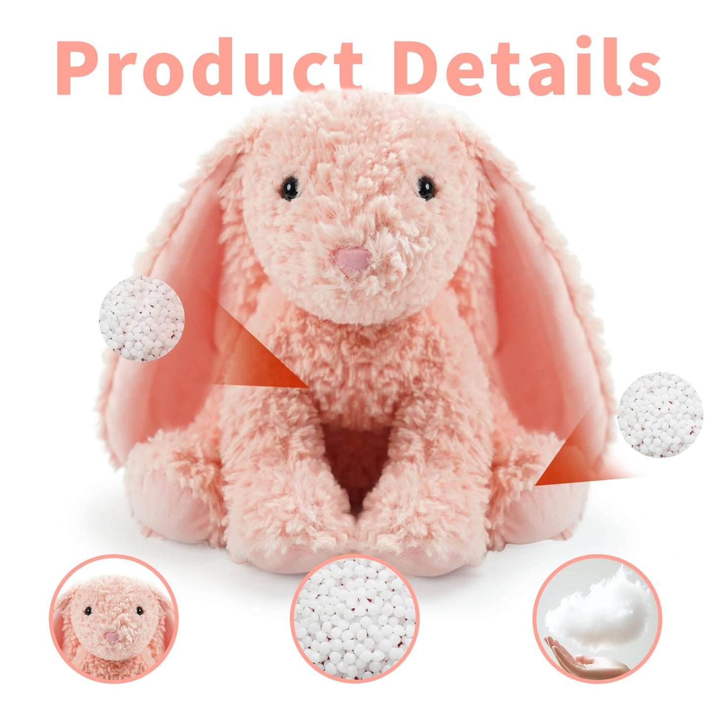 Hideekoog Bunny Stuffed Animal Toys  8.5 Inch Soft and Cuddly Lop-Eared Rabbit Plush Animals Toy  Cute and Realistic Stuffed Animals Gifts for Boys and Girls Soft Toy for Kids
