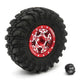 hobbysoul 4pc 1.0 Beadlock Wheels and Tires for RC Crawler Truck Axial SCX24 Traxxas 1/18 TRX4M Upgrades, HS701190