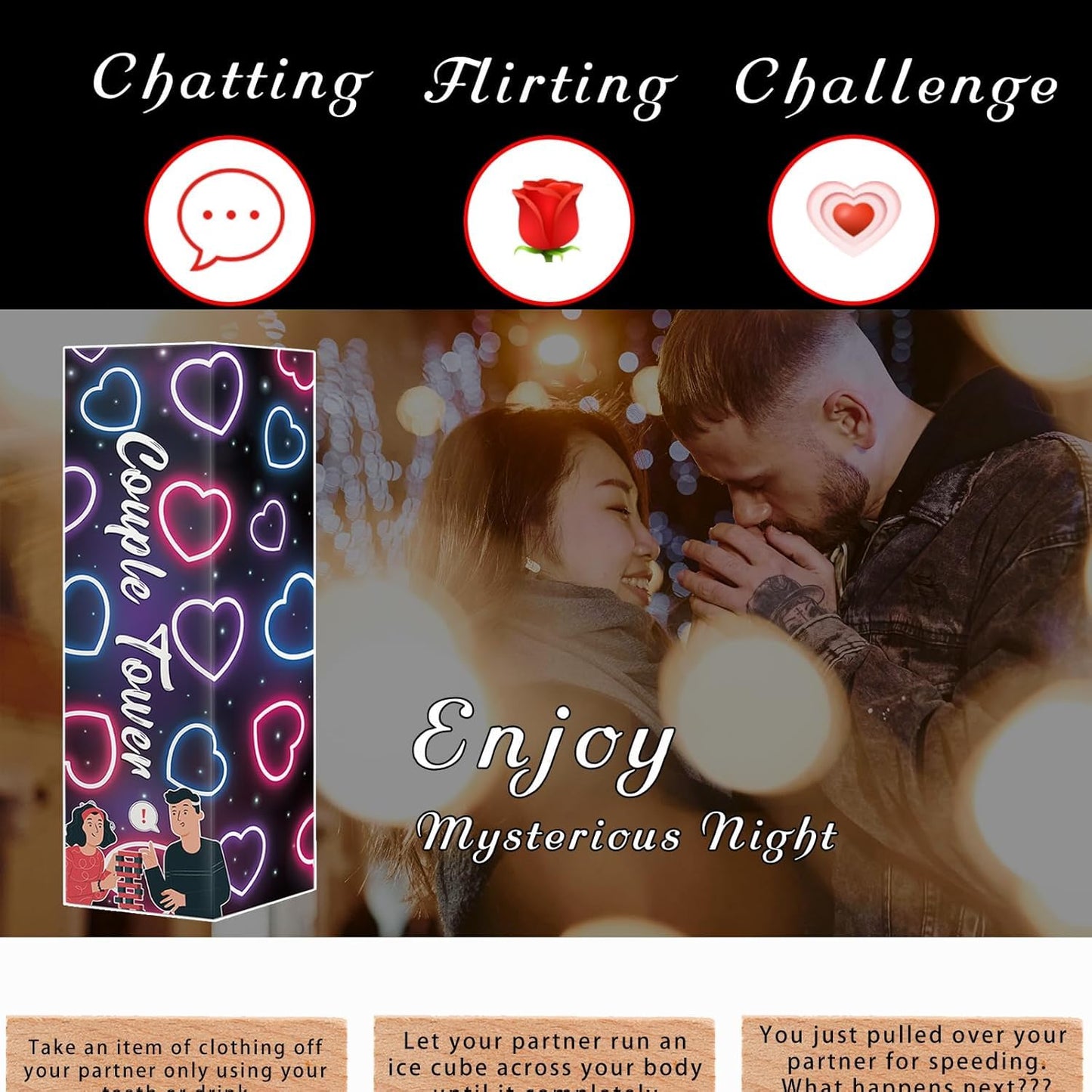 2024 Fun Valentine'S Day Gift - 54 Fun Stacking Blocks For Couples, Romantic Couples' Game: Talking, Flirting, Challenge For Dat