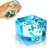 Stress Relief Squishy Toy Ice Cube Shape Soft Silicone Squeeze Toy For Desk Use