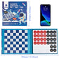 2 In 1 Checkers Sets Travel Toys Magnetic Travel Games Foam Checker Pieces Young Kids Family Board Game (Checkers&Tic-Tac-Toe)