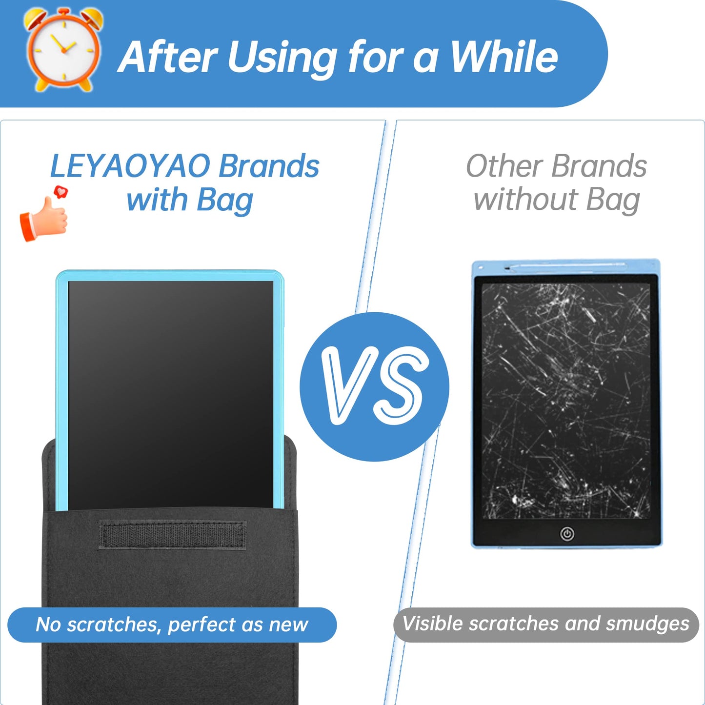 LCD Writing Tablet Drawing Tablets for Kids 10Inch with Protect Bag,LEYAOYAO Colorful Screen Drawing Board Doodle Scribbler Pad