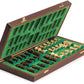Wegiel Handmade Jowisz Professional Tournament Chess Set - Wooden 16 Inch Folding Board With Felt Base & Hand Carved Chess Pieces - Compartment Inside The Board To Store Each Piece