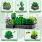 Succulents Flowers Botanical Collection Building Sets Compatible with Lego Sets for mature-themed  Tiny Succulent Flower Plant Home Office D?cor  Mother's Day Birthday Gifts for Girls Women Flower-Lovers
