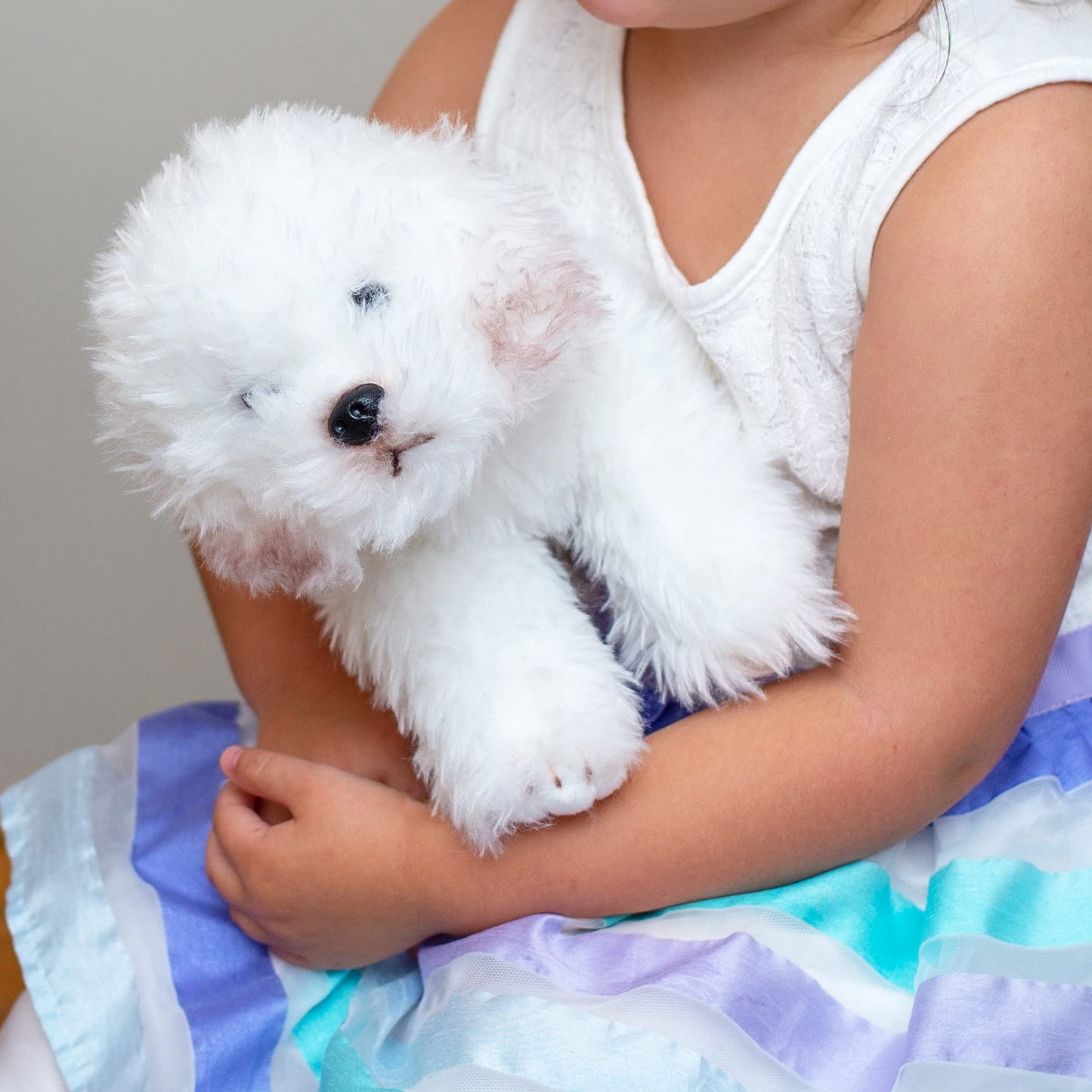 Demdaco Sitting Large Bichon Frise Dog Children'S Plush Stuffed Animal Toy , Large (Pack Of 1)