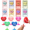 Jenaai 24 Sets Valentines Day Gifts for Kids Classroom Heart Springs Toys with Valentines Gifts Cards Heart Classroom Exchange P