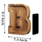 Aorcmitn Large Wooden Letter Coin Personalized Piggy Bank For Boys Girls Kids Toddler Adults Money Bank Best Gift For Friends (9.2 Inch-B)