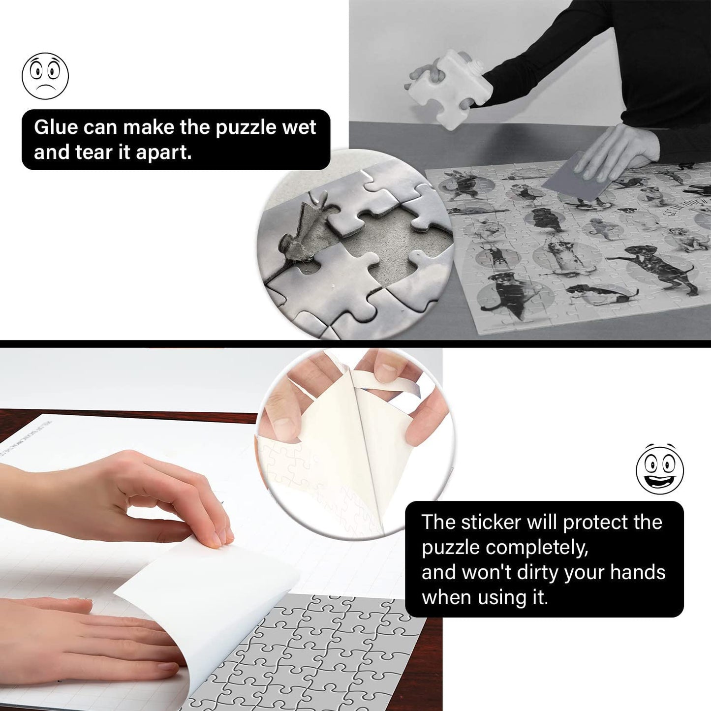 Preserve 9 X 1000 Piece Puzzle Glue Sheets Clear Saver Peel and Stick 54 Puzzle Saver Sheets Puzzle Frame Kit Puzzle Glue Clear No Stress and No Mess Adhesive Sheets Preserve Puzzle for mature-themed and Kids