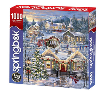 Springbok'S 1000 Piece Jigsaw Puzzle Christmas Village - Made In Usa