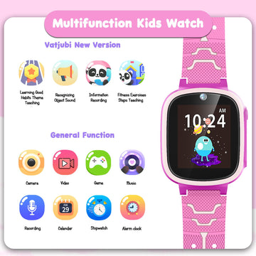 Kaktin Kids Watch Gifts For 3 4 5 6 7 8 9 Year Old Girls Boys,Toys For Girl Boys Age 4-9,Smart Watch For Kids With Touchscreen C