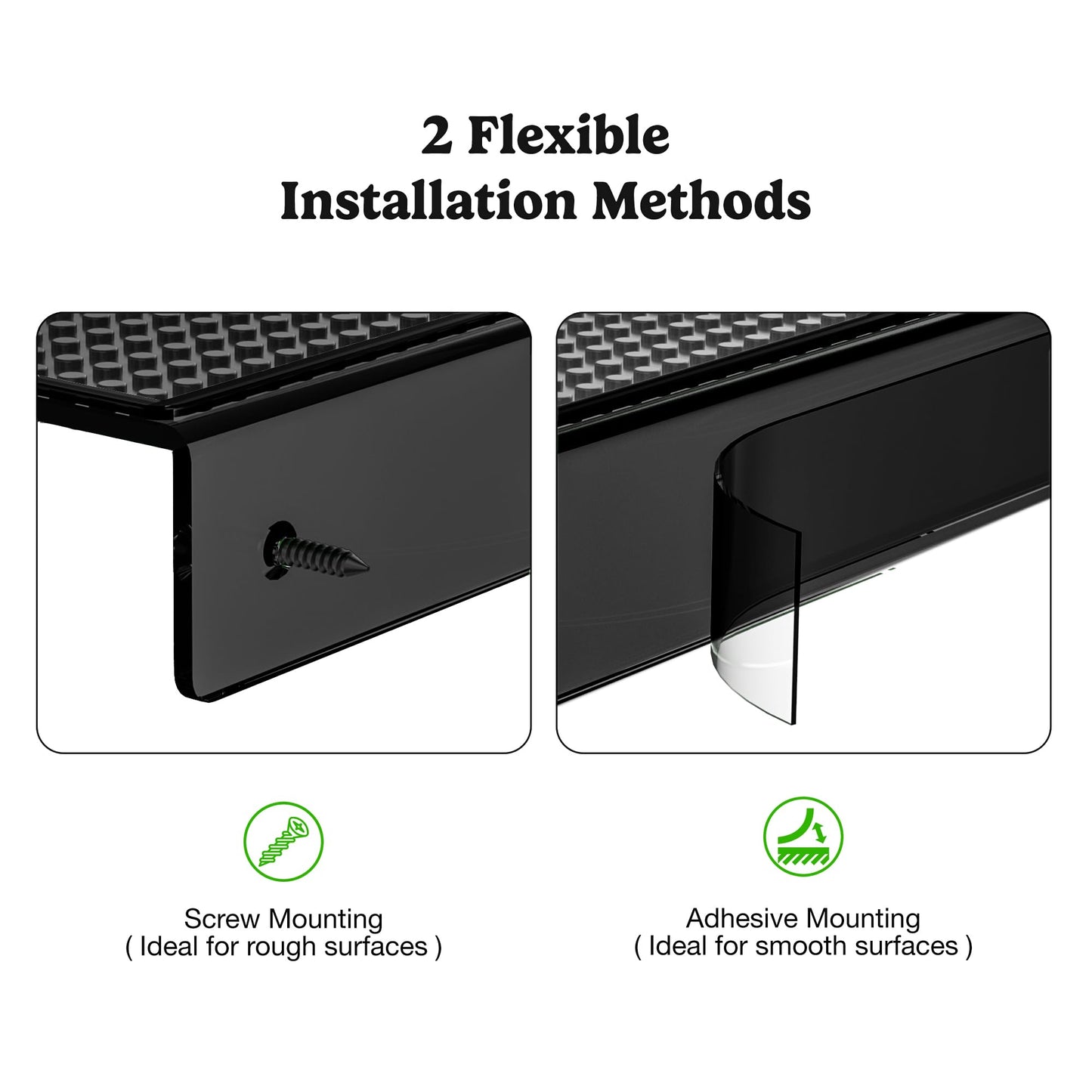 GALVANOX Display Shelves for Toy Building Bricks  Wall Mounted Shelf with 10 Inch Removable Baseplate  Black (4 Pack)