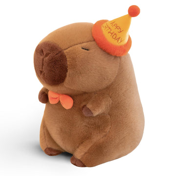 Titqwop Cute Happy Birthday Capybara Plush Soft Capybara Stuffed Animal Kawaii Capybara Plushie Stuffed Toys Gift For Kids 13 In