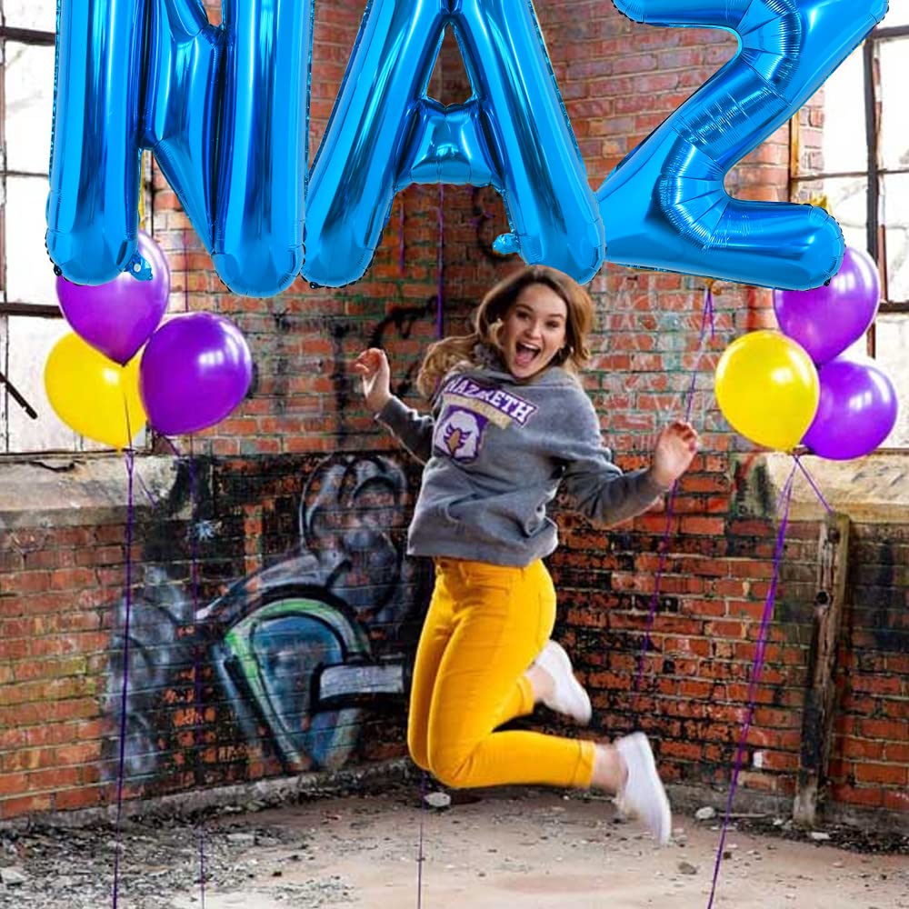 Toniful 40 Inch Large Blue Letter N Balloons Giant Alphabet Letter Balloons,Foil Mylar Big Balloons For Birthday Party Anniversa