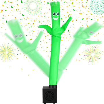 Poen Easter Mini Inflatable Tube Man Gag Funny Gift For Kids Wacky Waving Inflatable Tube Guy With Blower Joke Toy Desktop Quirky White Elephant Gift For Table Birthday Party Decor(Smile)