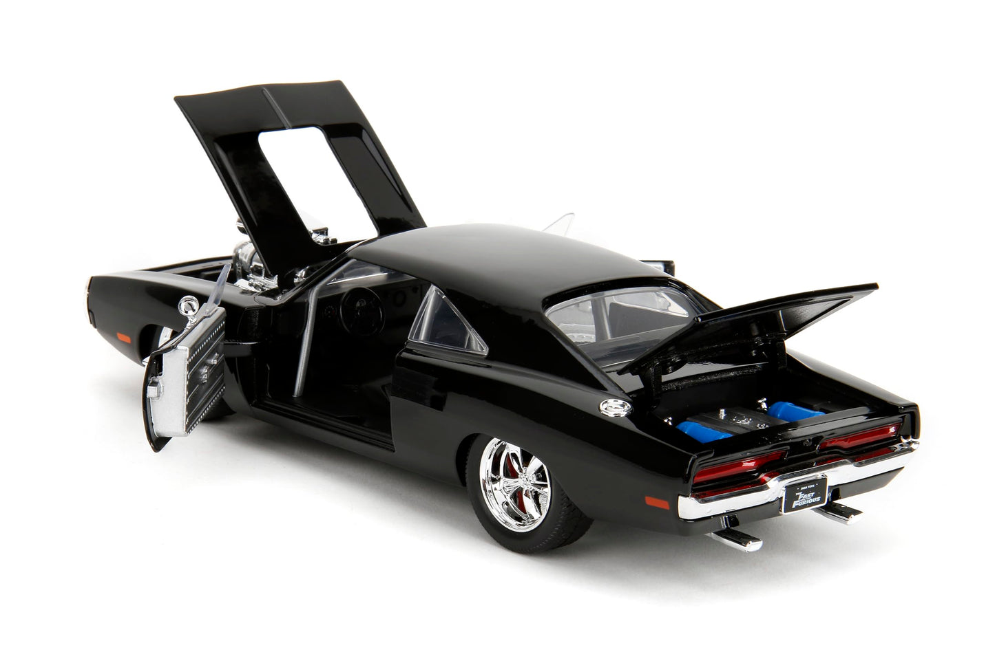 Jada Toys 1970 Dodge Charger Die-Cast Car 1:24 Scale Black Collectible Model for Ages 8+