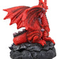 Ebros Gift Stryker The Mythical Smoke Fire Breathing Red Dragon Backflow Incense Cone Burner Figurine 6.25' Tall Dungeons And Dragons Medieval Renaissance Decor Statue Smaug Drake Puffing Smog