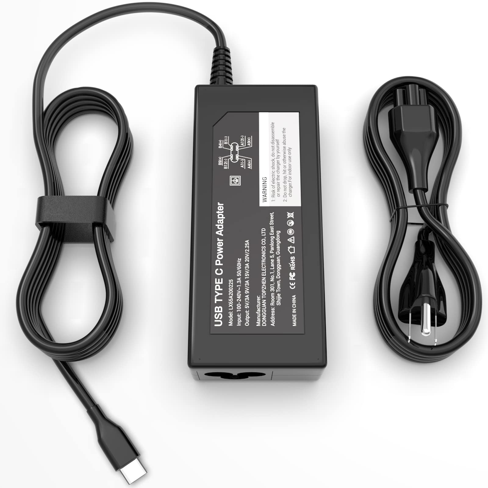 45W Usb C Hp Chromebook Charger,Universal Laptop Power Adapter Fit For Lenovo Chromebookyogathinkpad, Usb-C Fast Charging For De
