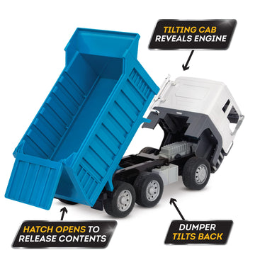 Driven by Battat - Large Toy Dump Truck for Kids - Toy Construction Vehicle - Lights & Sounds - Movable Parts - 3 Years + - Stan