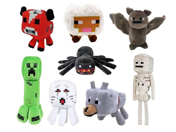 Ovittac Creeper Plush,Baby Pig ,Baby Wolf,Spider,Bat,Skeleton Shooter,Red Bull,Sheepstuffed Animals Toys,Great Gift For Children