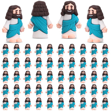Bememo 50 Pcs Mini Jesus Figures Original Design Jesus Toys Little Jesus Figures To Hide And Seek Sunday School Religious Christ