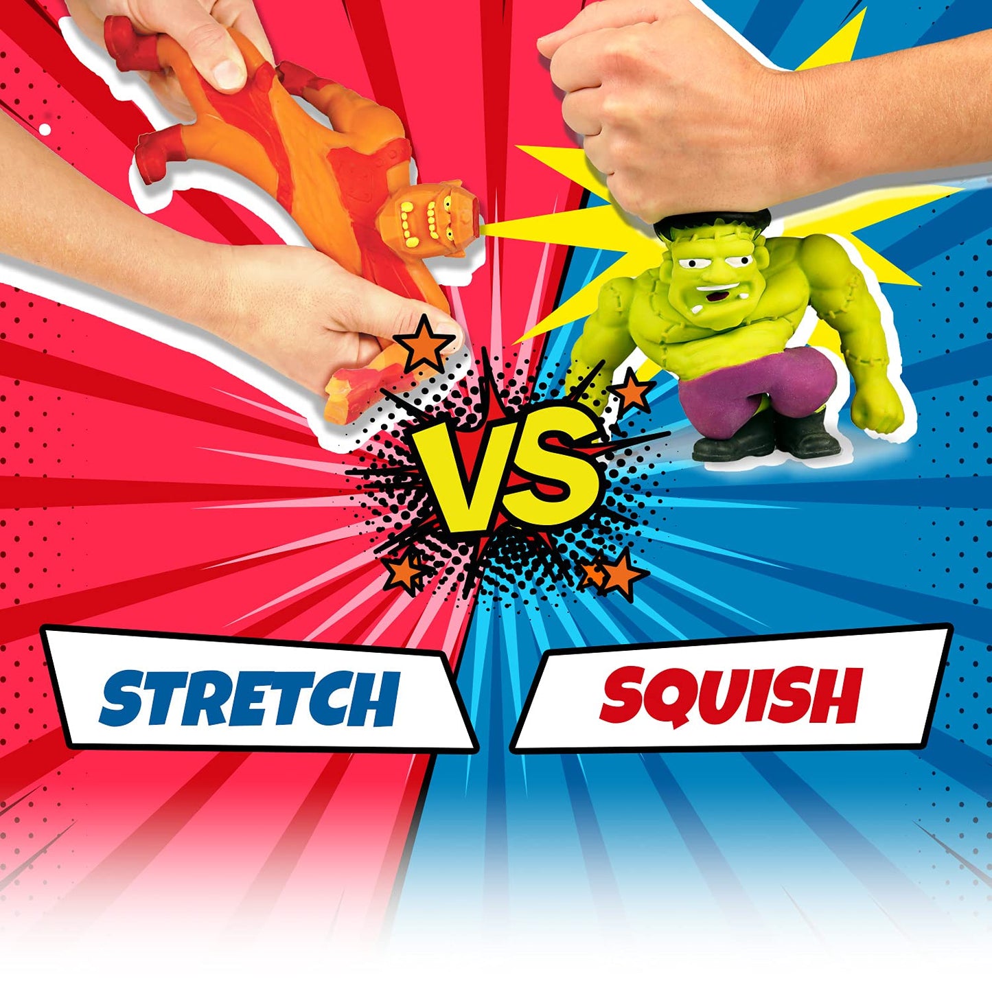 Ja-Ru Super Squishy Monster Toy (1 Stretchy Monster Assorted) Fidget Action Figures Stretch Squeeze Toy For Kids & Adults. Anxie