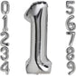 1 Number Balloon Silver 40 Inch Big Foil Mylar 1St Balloons For 1 Year Old Boy Girl Birthday Party Decorations Wedding Anniversa