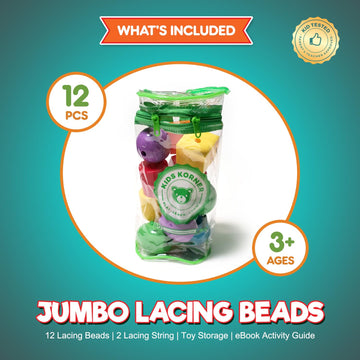 Jumbo Lacing Beads For Kids - Montessori Toddler Games And Educational Toys - Rainbow Matching Game And Stringing Bead Set With Toy Storage And Learning Activities Ebook