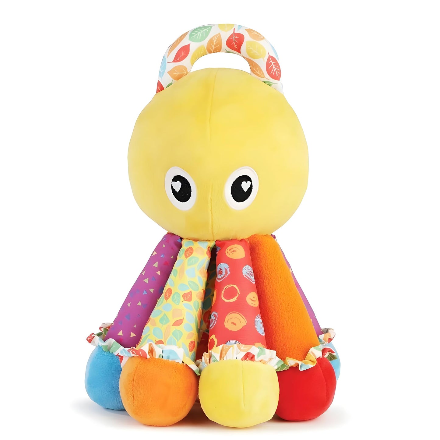 Nuluv Activity Octopus Early Learning Play Soft Toy With Crinkle Sound Rattle For Baby 3 Months+