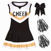 Kakalver Cheerleader Costume For Girls Toddler Cheerleader Outfit Baby Cheerleading Costume For Kids 1-10 Years