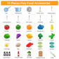 JokerKing 35Pcs Kids Kitchen Toy Accessories, Toddler Pretend Cooking Playset with Play Pots and Pans, Utensils Cookware Toys, P