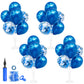 Zjdhpty 4Set Blue Balloon Stand, Balloon Stands For Table, Blue Table Centerpiece For Father'S Day Graduation Boy Baby Shower Ge