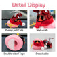 Wonuu Rubber Duck Car Ornaments Pink Duck Car Dashboard Decorations Set With Propeller Helmet, Sunglasses, And Gold Chain. (V-Snowflake-Pink)