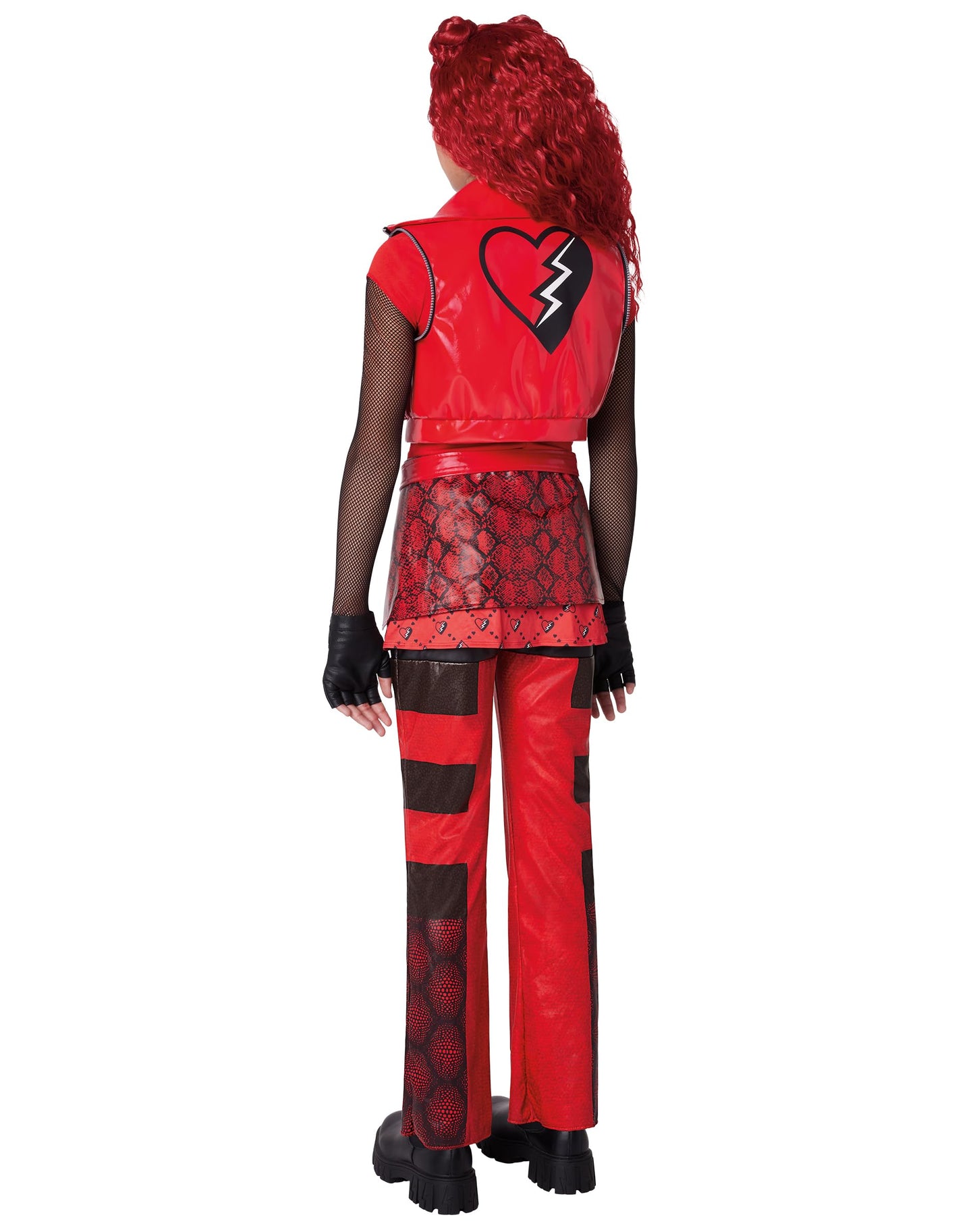 Spirit Halloween Descendants: The Ride Of Red Kids Red Jumpsuit Costume | Officially Licensed | Theatrical Outfit
