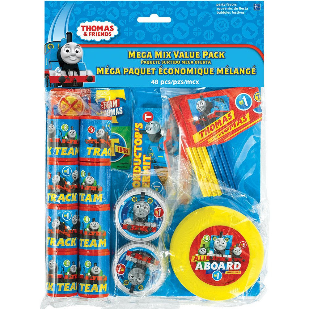 amscan 398329 Thomas All Aboard Mega Mix Value Pack, Multicolor