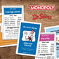 USAOPOLY Monopoly: Dr. Seuss Classic Game - Custom Board & Artwork, One Size, Multicolor, Model MN154-000-002200-06