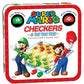 Super Mario Checkers & Tic-Tac-Toe Collectors Game Set | Featuring Super Mario Bros - Mario & Luigi | Collectible Checkers and 