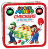 Super Mario Checkers & Tic-Tac-Toe Collectors Game Set | Featuring Super Mario Bros - Mario & Luigi | Collectible Checkers and 