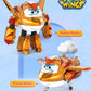 Super Wings 5" Transforming Golden Boy Airplane Toy Action Figure - Plastic, Multicolor, Model US750231, Perfect Birthday Gift for Kids