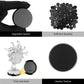 100Pcs 40Mm/1.57Inch Textured Plastic Black Round Miniature Bases, Model Base For Gaming Miniatures Or Wargames Table Top Games