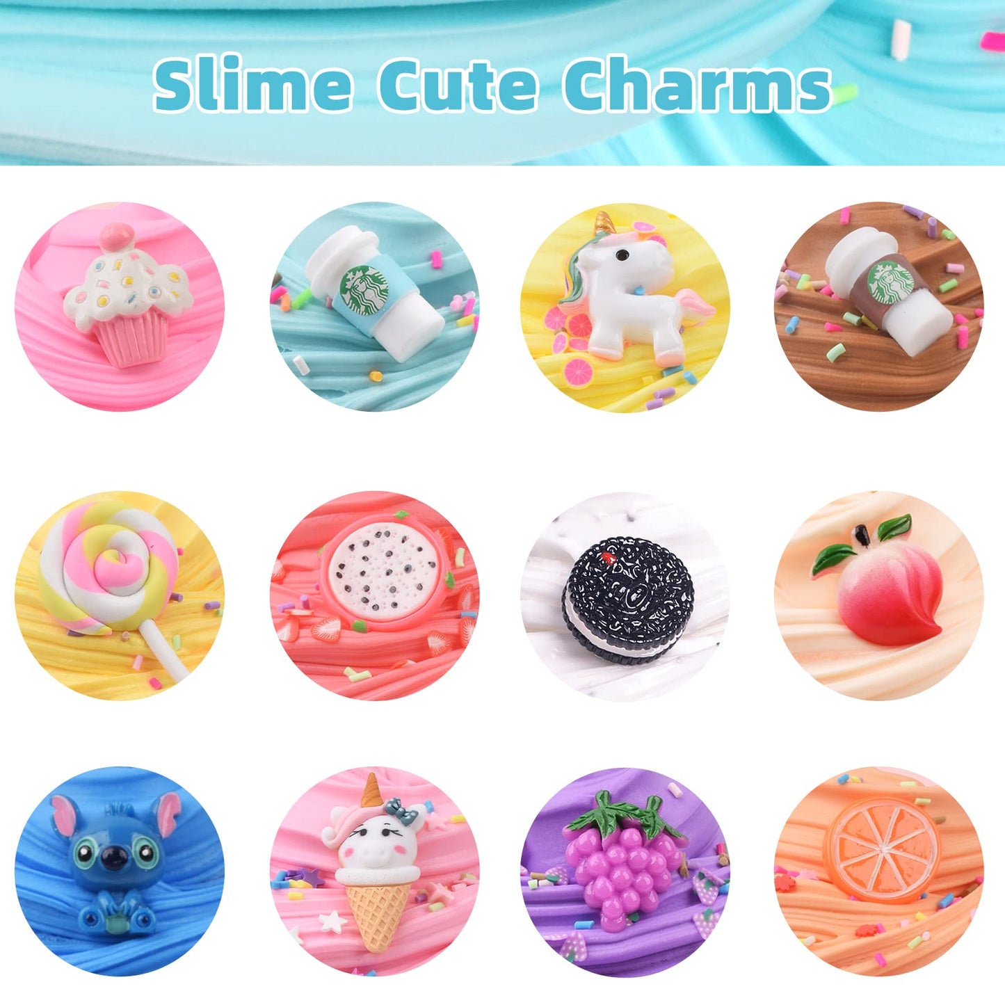 12 Pack Butter Slime Kit For Girls Boys, With Blue Slime, Ice Cream, Peach Slime Ect.Scented Slime Party Favors For Kids, Soft & Non-Sticky, Putty Slime Stress Relief Toys For Kids Girls Boys