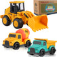 Toddler Toys for Ages 2-4, Kids Toys for 2 3 Year Old Boy Girls,Dump Truck Cement Mixer Excavator Toy Cars Set, BPA Free, Phthal