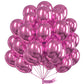 PartyWoo 12 Inch Metallic Magenta Balloons, 50 pcs Rubber Balloons for Party Decorations, Birthday, Baby Shower, Pink-G114