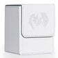 Uaono Card Deck Box For Yugioh Mtg Cards, 100+ Deck Case With 2 Dividers Fits Tcg Ccg, Pu Leather Card Storage Box Compatible With Collectible Trading Cards (White, Sky Dragon)