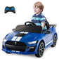 Costzon Ride on Car  12V Licensed Ford Mustang Shelby GT500 Kids' Electric Vehicles w/Remote Control  USB Port  Radio  Music  Player  High Low Speed & Soft Start  Racing Kids Car for Toddler (Blue)