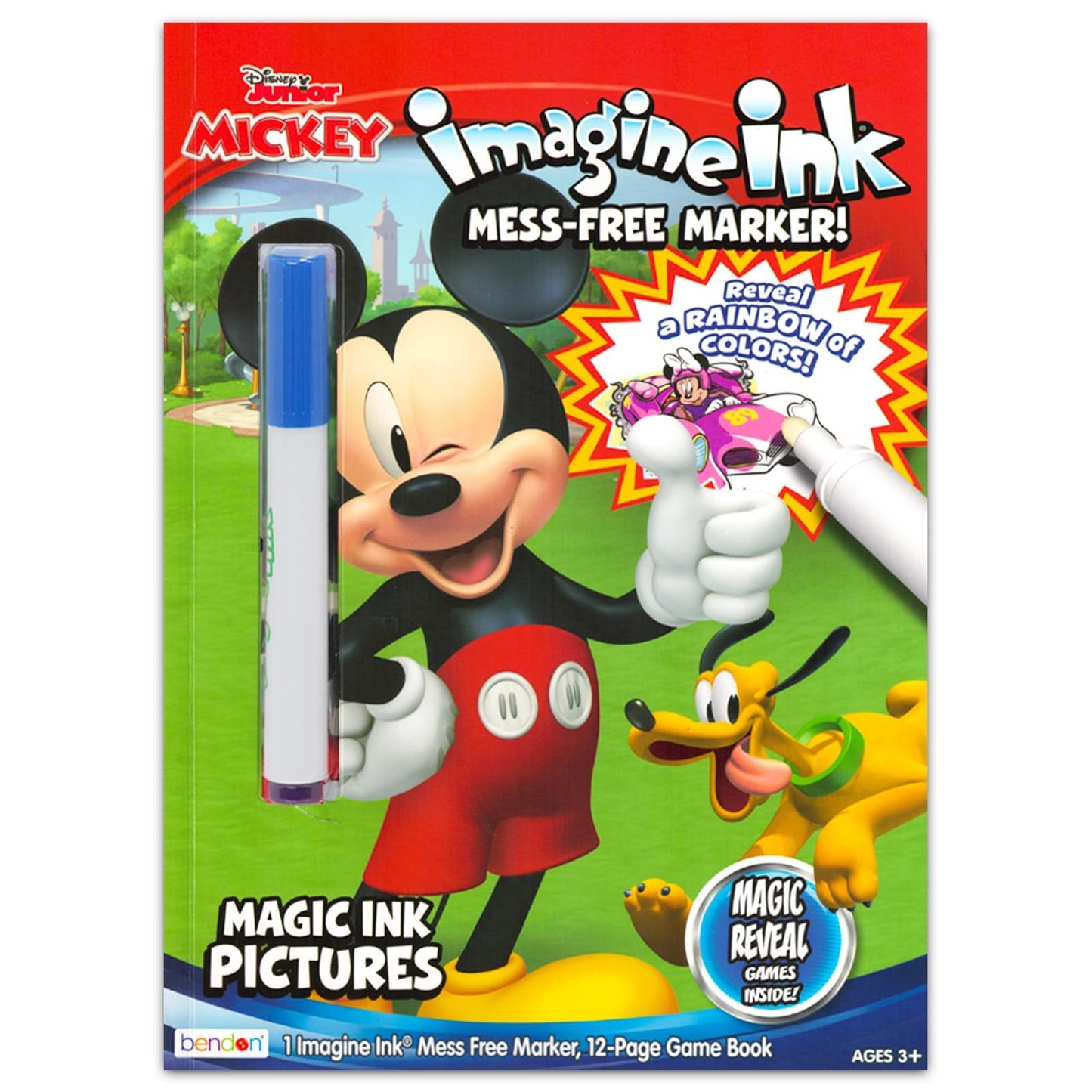 Disney Minnie Mouse Imagine Ink Coloring Book Set - Bundle with 3 Magic Ink Books Featuring 3 Assorted Mess-Free Mickey and Minn