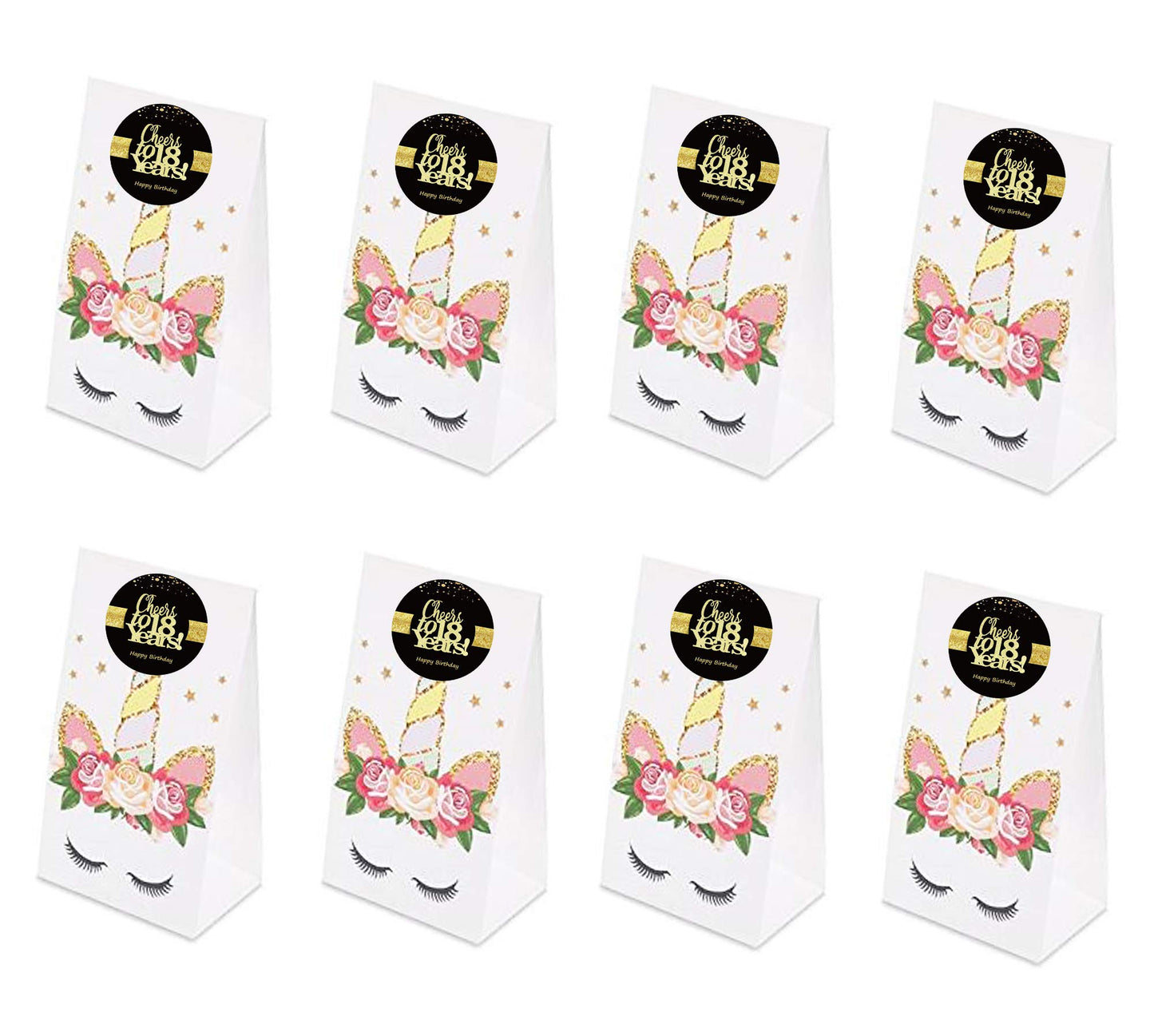 Sumerk 48 Pcs Cheers To 18 Stickers Large Bottle Stickers 18Th Birthday Stickers Card Seals 2 Inches Round Happy Birthday Party
